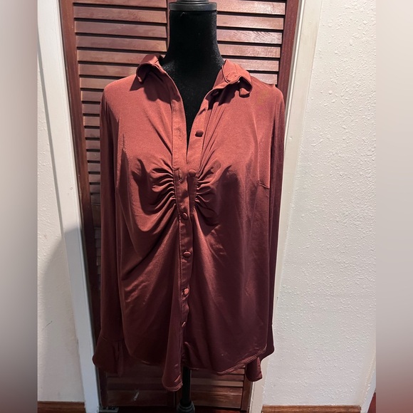 ASOS silky button down, long sleeve too. - Picture 1 of 2